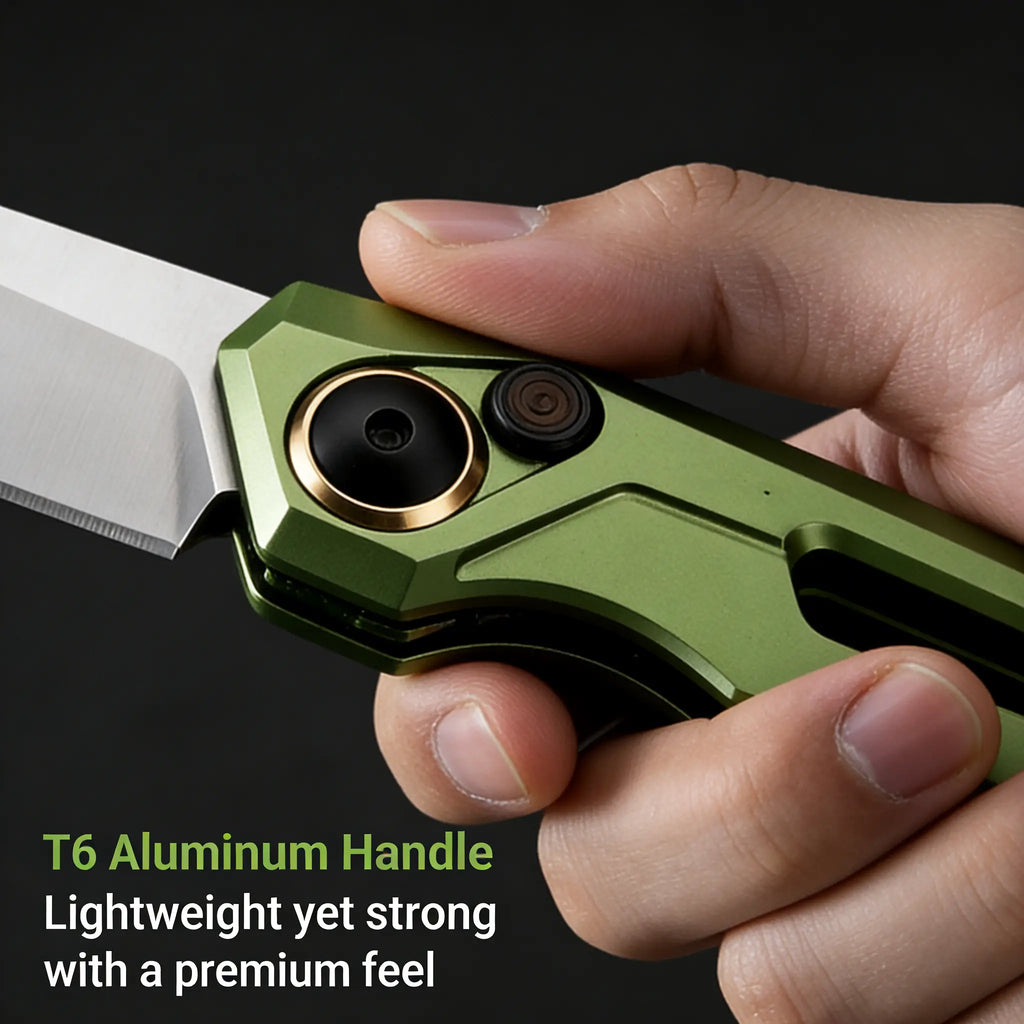 New Folding Pocket Knife with Aluminum Alloy Handle | Outdoor Camping EDC Pocket Knife with Smooth Opening, Perfect for Everyday Carry, Camping, Hiking and Survival, Parcel Opening Knife, Fruit Peeling Knife