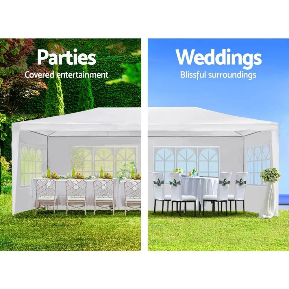 10'X30' Party Tent, Outdoor Wedding Canopy Tents for Parties with 8 Removable Sidewalls, Heavy Duty Canopy outside Gazebo Event Tent for Parties Garden Patio Backyard, White,Outdoorfurnitureset