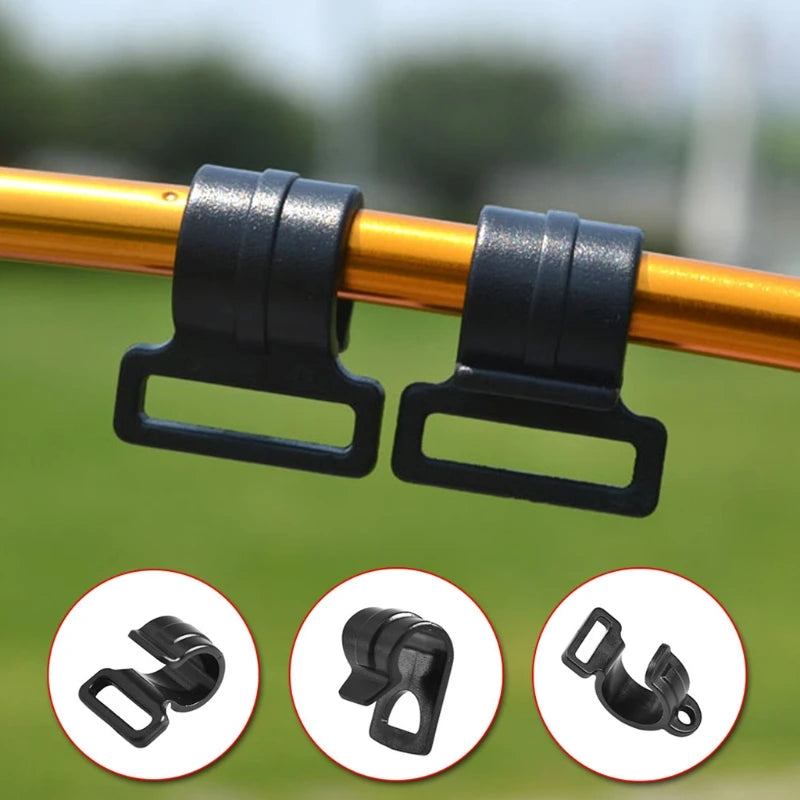 F2TC 10Pcs/Set Clip Hooks Outdoor Camping Light Accessories Camping Fixed Canopy Tools Hiking Plastic Tent Hooks Tarp Black