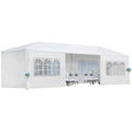 10'X30' Party Tent, Outdoor Wedding Canopy Tents for Parties with 8 Removable Sidewalls, Heavy Duty Canopy outside Gazebo Event Tent for Parties Garden Patio Backyard, White,Outdoorfurnitureset