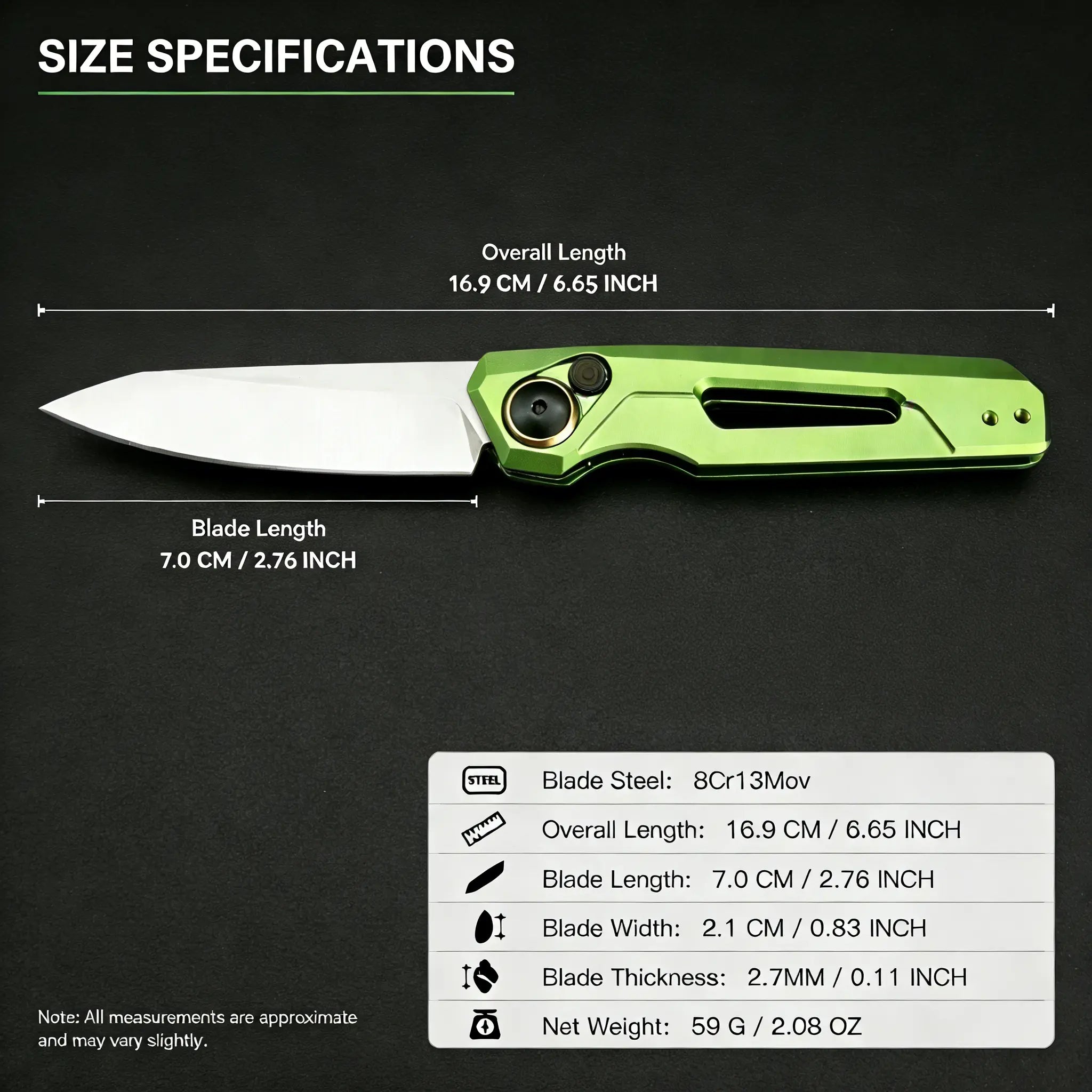 New Folding Pocket Knife with Aluminum Alloy Handle | Outdoor Camping EDC Pocket Knife with Smooth Opening, Perfect for Everyday Carry, Camping, Hiking and Survival, Parcel Opening Knife, Fruit Peeling Knife