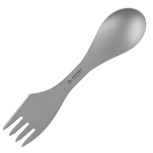 3-In-1 Ti Spork Camping Spoon Fork Cutter Combo Outdoor Tableware for Camping Hiking Outdoor Picnics