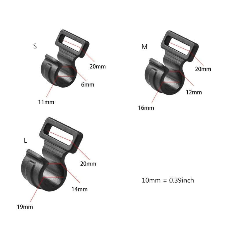 F2TC 10Pcs/Set Clip Hooks Outdoor Camping Light Accessories Camping Fixed Canopy Tools Hiking Plastic Tent Hooks Tarp Black