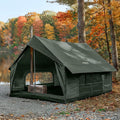 Camping Tent with Floor 6-8 Person, Canvas Hot Tent with Stove Jack, Waterproof & Windproof Cabin Tent for Family Camping & Outdoor Parties
