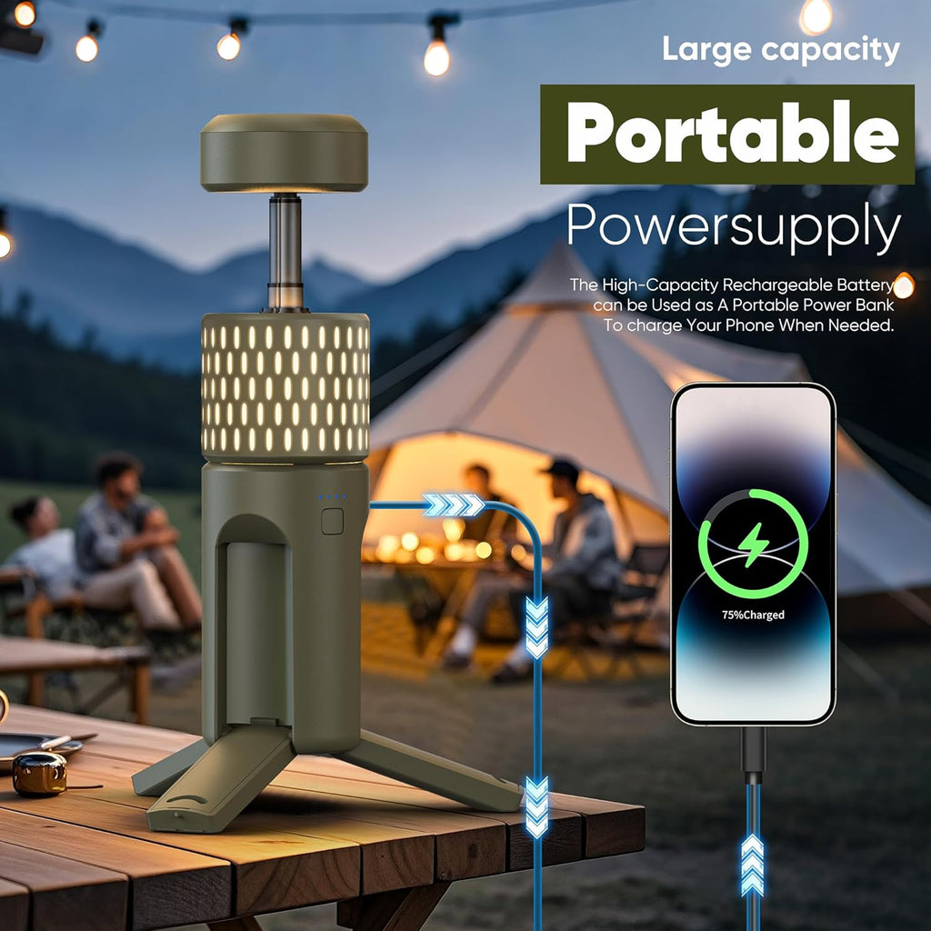 Camping Lights, Rechargeable 12000Mah Collapsible Camping Lanterns ,Portable Flashlights, Camping Light for Tent, Emergency, Outdoor, IPX5 Waterproof