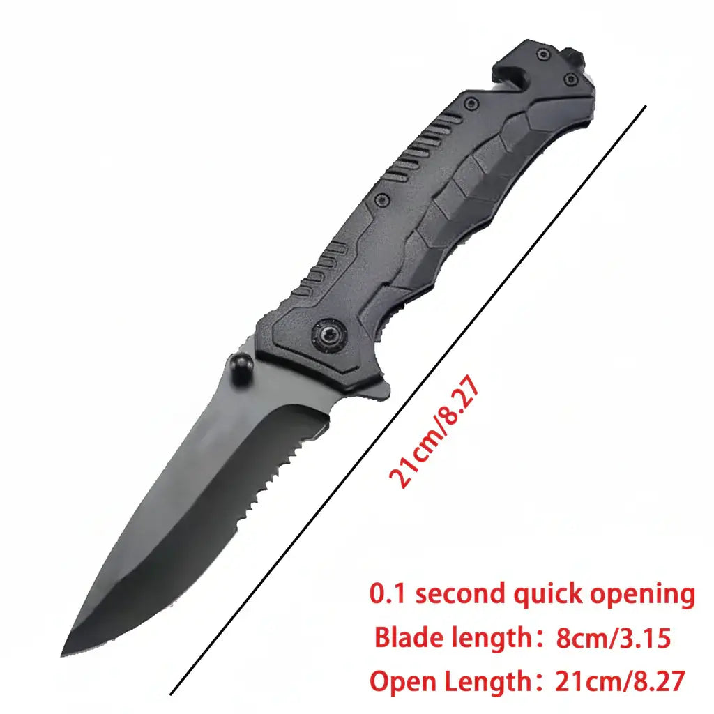 Folding Camping Knife with Safety Lock – Portable EDC Pocket Knife for Fishing & Outdoor Use