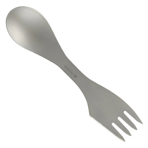 3-In-1 Ti Spork Camping Spoon Fork Cutter Combo Outdoor Tableware for Camping Hiking Outdoor Picnics