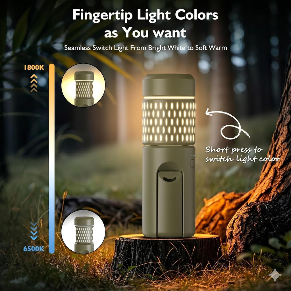 Camping Lights, Rechargeable 12000Mah Collapsible Camping Lanterns ,Portable Flashlights, Camping Light for Tent, Emergency, Outdoor, IPX5 Waterproof